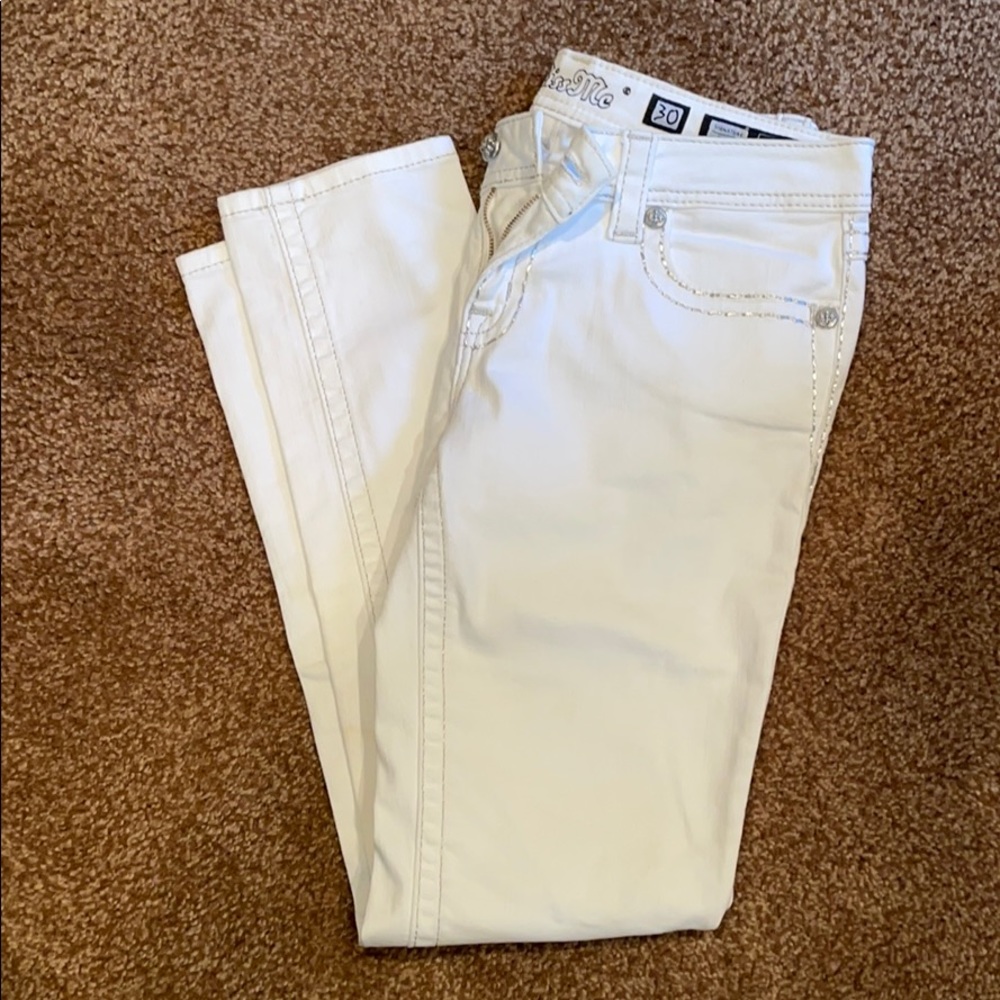 Miss Me Skinny White jeans